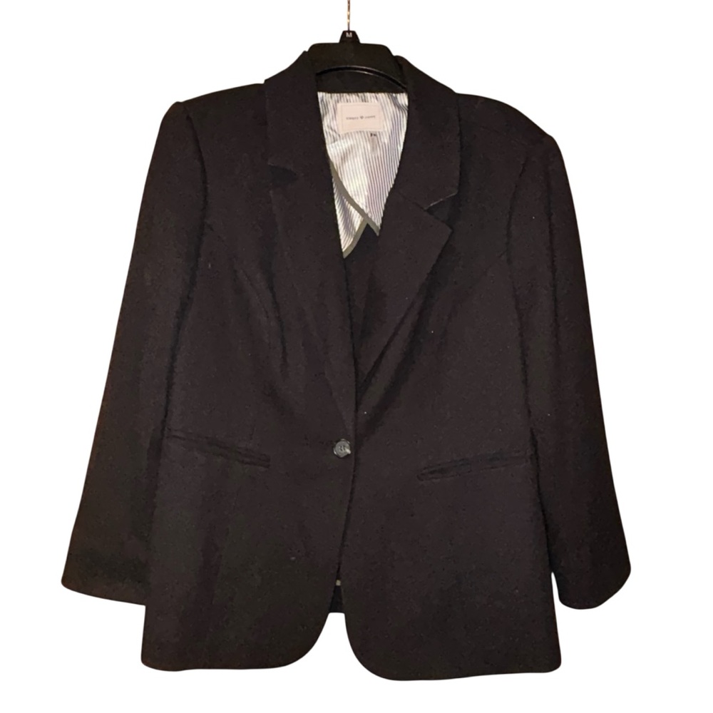 Court & Rowe Women’s‎ Plus Black Blazer Tailored Jacket 18W Stretch Lined